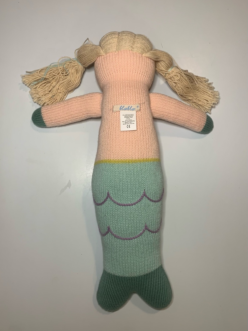 Blabla Mermaid Knit Doll - Pink & Mint